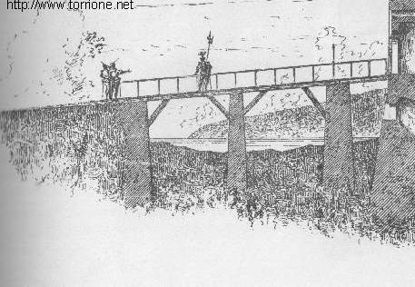 disegno del vecchio ponte in legno